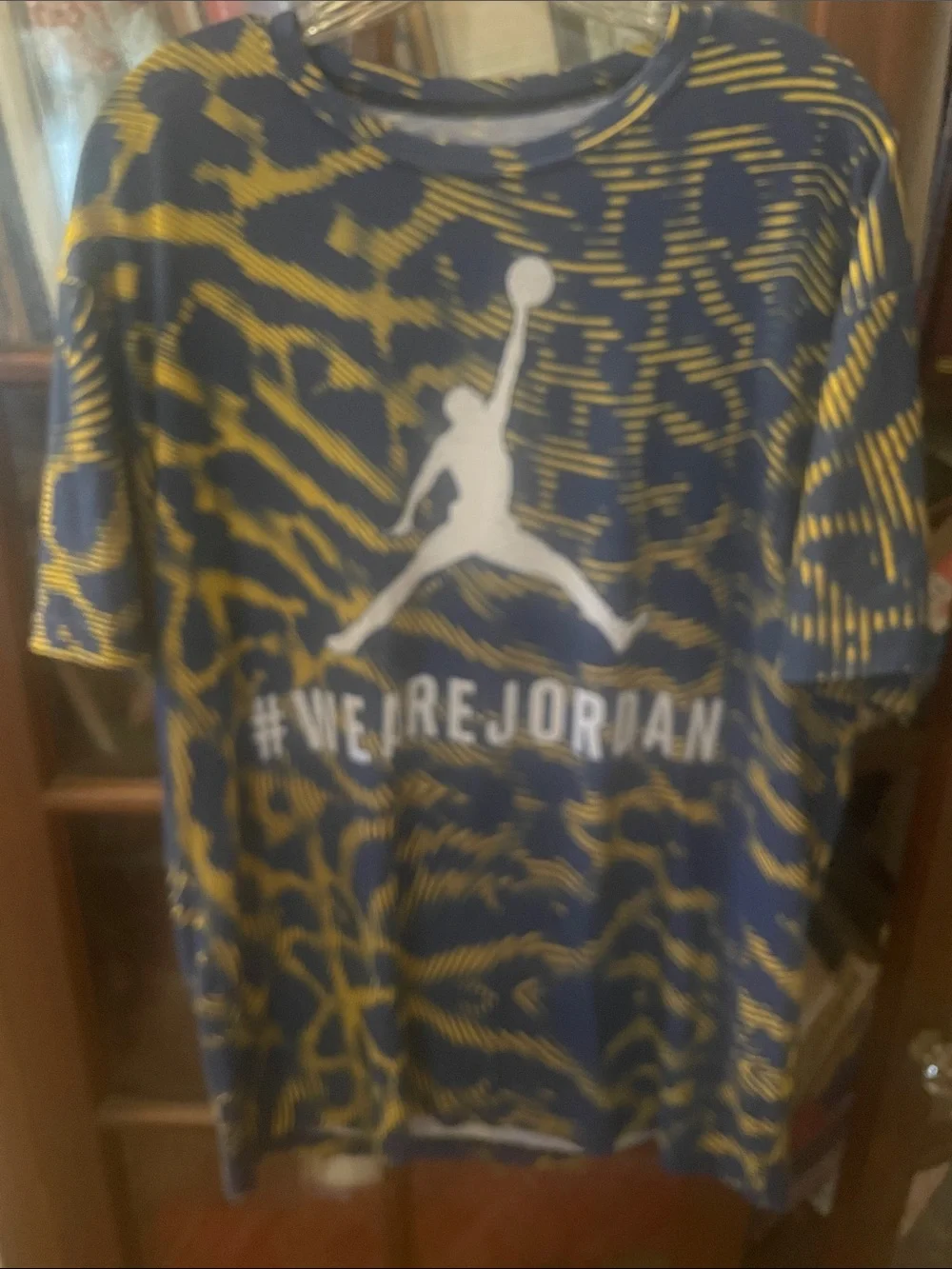 Jordan Short-Sleeve Graphic Tee in Navy and Yellow